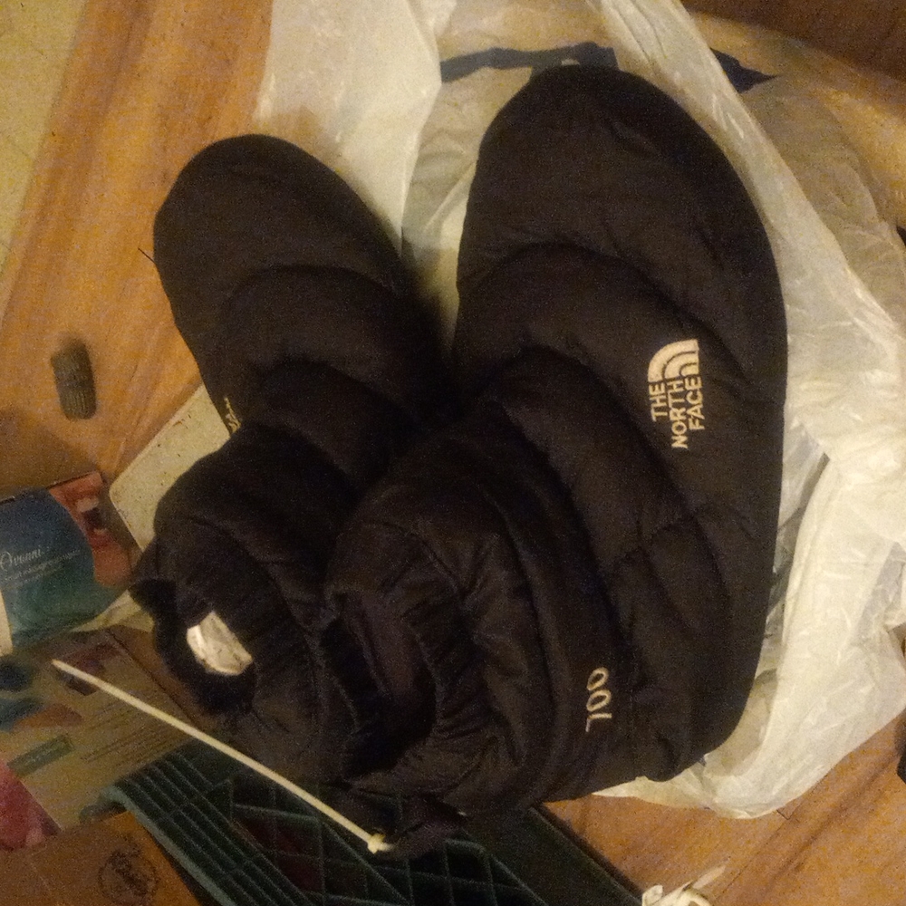 Super warm Northface booties, camping moccasins
